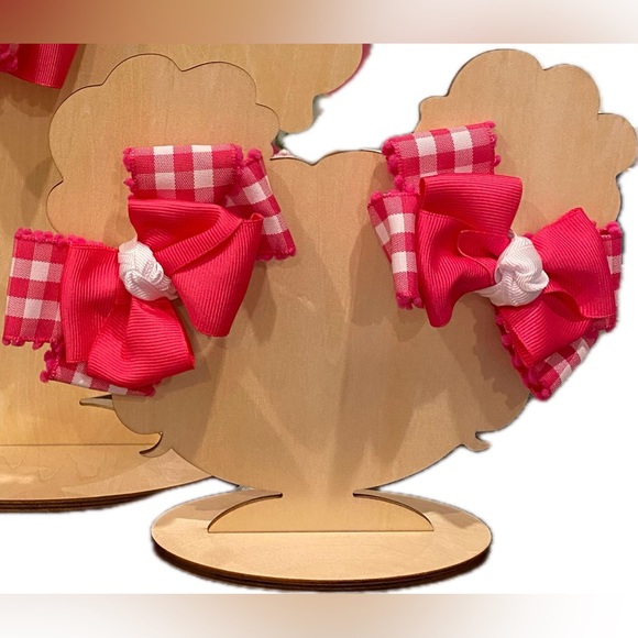 NEW Little Girls Set of 2 Matching Boutique Mini Hairbows 💖HANDMADE💖 - Picture 3 of 5